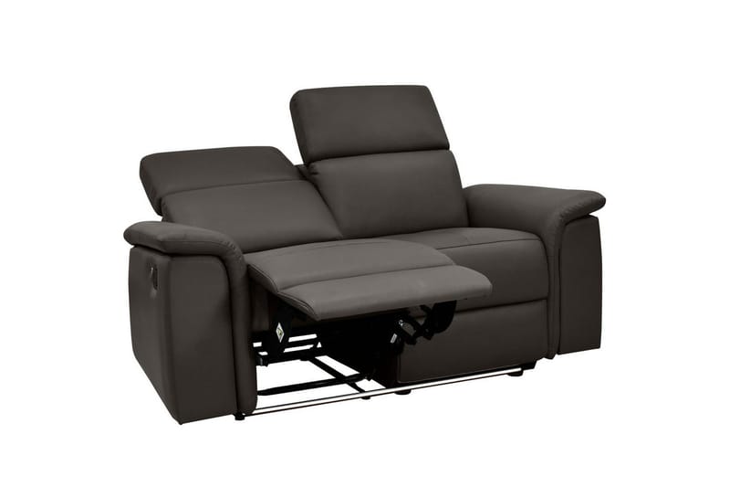 2-istuttava sohva Pareli Ruskea, Nahka/PU, Manuaalinen nojatuoli - Ruskea, Nahka/PU, Manuaalinen nojatuoli - Huonekalut - Sohva - Mekanismisohva - 2 istuttava mekanismisohva