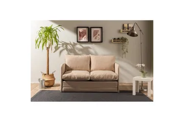 2-istuttava vuodesohva Rubby (128 x 70 x 66 cm) Beige - Beige - Huonekalut - Sohva - Vuodesohva