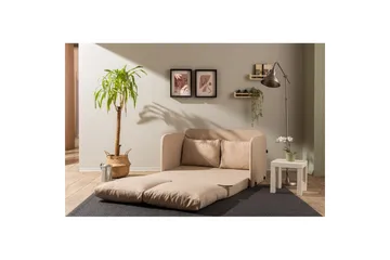 2-istuttava vuodesohva Rubby (128 x 70 x 66 cm) Beige - Beige - Huonekalut - Sohva - Vuodesohva