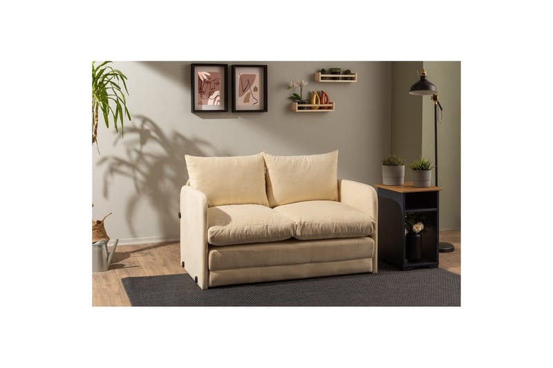 2-istuttava vuodesohva Rubby (128 x 70 x 66 cm) Kerma - Kerma - Huonekalut - Sohva - Vuodesohva