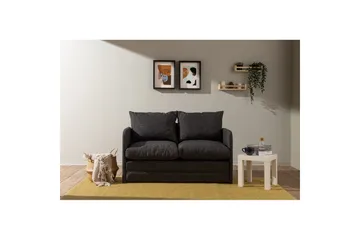 2-istuttava vuodesohva Rubby (128 x 70 x 66 cm) Tummanharmaa - Tummanharmaa - Huonekalut - Sohva - Vuodesohva