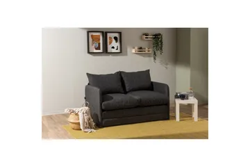 2-istuttava vuodesohva Rubby (128 x 70 x 66 cm) Tummanharmaa - Tummanharmaa - Huonekalut - Sohva - Vuodesohva