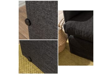 2-istuttava vuodesohva Rubby (128 x 70 x 66 cm) Tummanharmaa - Tummanharmaa - Huonekalut - Sohva - Vuodesohva