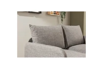 2-istuttava vuodesohva Rubby (128 x 70 x 66 cm) Vaaleanharmaa - Vaaleanharmaa - Huonekalut - Sohva - Vuodesohva