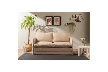 2-istuttava vuodesohva Rubby (148 x 70 x 66 cm) Beige - Beige - Huonekalut - Sohva - Vuodesohva