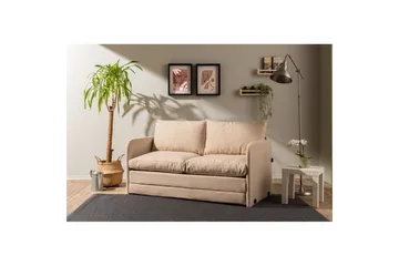 2-istuttava vuodesohva Rubby (148 x 70 x 66 cm) Beige - Beige - Huonekalut - Sohva - Vuodesohva