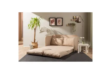 2-istuttava vuodesohva Rubby (148 x 70 x 66 cm) Beige - Beige - Huonekalut - Sohva - Vuodesohva