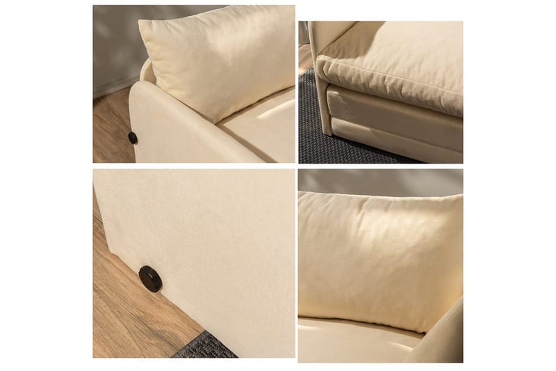 2-istuttava vuodesohva Rubby (148 x 70 x 66 cm) Kerma - Kerma - Huonekalut - Sohva - Vuodesohva