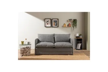 2-istuttava vuodesohva Rubby (148 x 70 x 66 cm) Vaaleanharmaa - Vaaleanharmaa - Huonekalut - Sohva - Vuodesohva