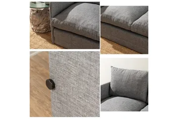 2-istuttava vuodesohva Rubby (148 x 70 x 66 cm) Vaaleanharmaa - Vaaleanharmaa - Huonekalut - Sohva - Vuodesohva