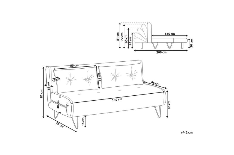 2-sitssoffa Vestfold Beige - Beige - Huonekalut - Sohva - Vuodesohva