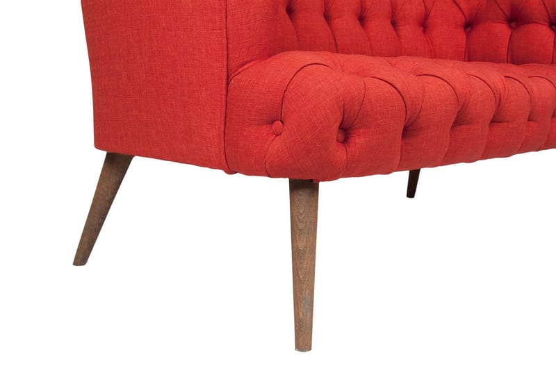 2:n ist Sohva Kiroli - Punainen/Luonnonväri - Huonekalut - Sohva - 2:n istuttava sohva