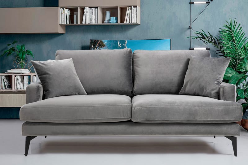 2:n ist Sohva Naiomy - Harmaa - Huonekalut - Sohva - 2:n istuttava sohva