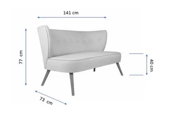 2:n ist Sohva Terriq - Beige - Huonekalut - Sohva - 2:n istuttava sohva