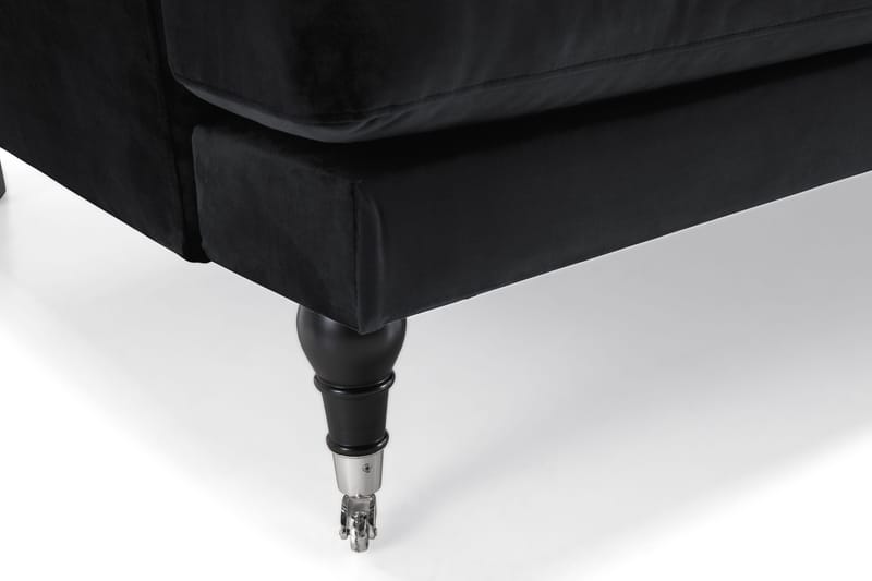 Andrew 2-istuttava Samettisohva - Musta - Huonekalut - Sohva - 2:n istuttava sohva