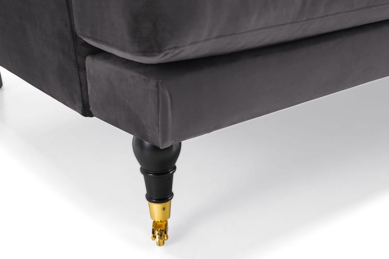 Andrew 2-istuttava Samettisohva - Tummanharmaa - Huonekalut - Sohva - 2:n istuttava sohva