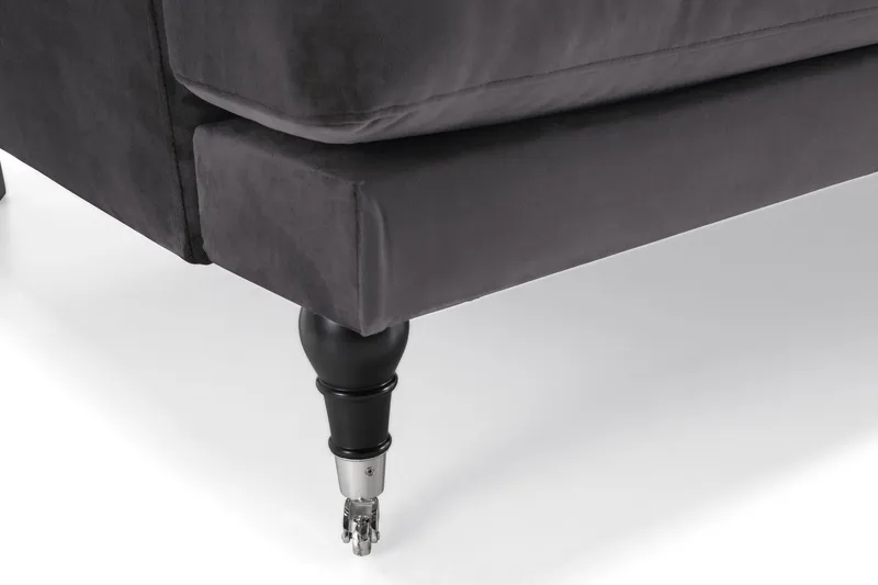 Andrew 2-istuttava Samettisohva - Tummanharmaa - Huonekalut - Sohva - 2:n istuttava sohva