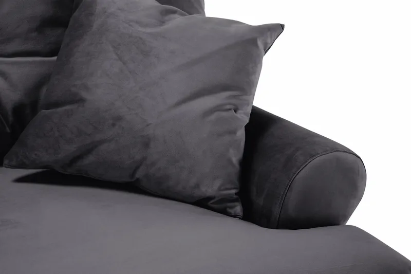 Andrew 2-istuttava Samettisohva - Tummanharmaa - Huonekalut - Sohva - 2:n istuttava sohva