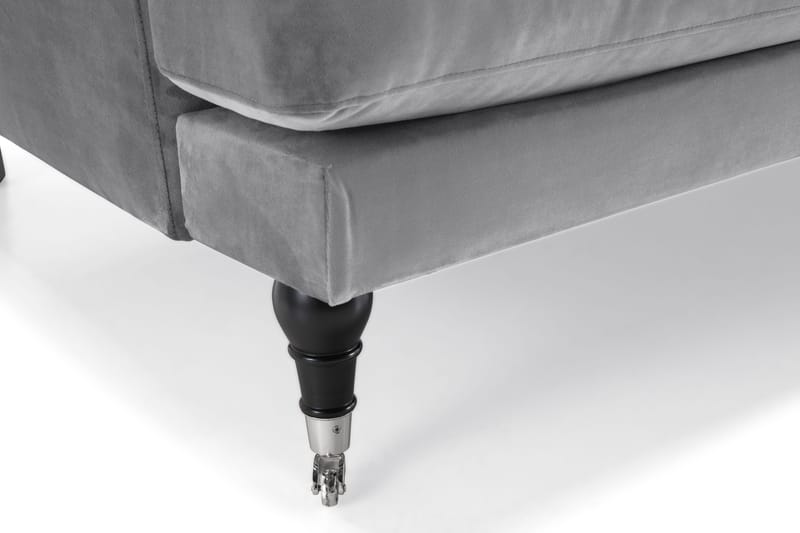 Andrew 2-istuttava Samettisohva - Vaaleanharmaa - Huonekalut - Sohva - 2:n istuttava sohva