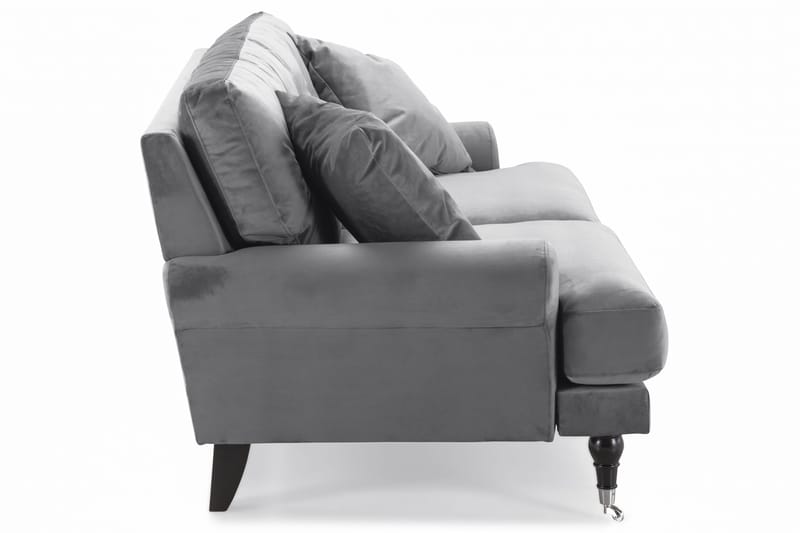 Andrew 2-istuttava Samettisohva - Vaaleanharmaa - Huonekalut - Sohva - 2:n istuttava sohva