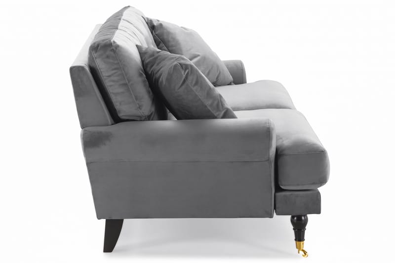 Andrew 2-istuttava Samettisohva - Vaaleanharmaa - Huonekalut - Sohva - 2:n istuttava sohva