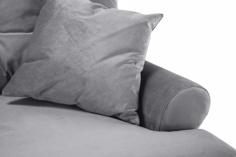 Andrew 2-istuttava Samettisohva - Vaaleanharmaa - Huonekalut - Sohva - 2:n istuttava sohva