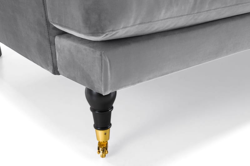 Andrew 2-istuttava Samettisohva - Vaaleanharmaa - Huonekalut - Sohva - 2:n istuttava sohva