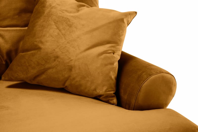 Andrew Sohvaryhmä 3-istuttava + 2-istuttava Sohva + Nojatuoli + Rahi Sametilla - Tummankeltainen - Huonekalut - Sohva - 2:n istuttava sohva