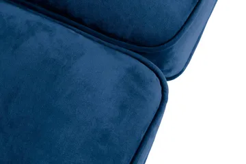 Chesterfield Lyx 2-istuttava pieni samettisohva – Syvä sohva 160 cm leveä - Sininen - Huonekalut - Sohva - 2:n istuttava sohva