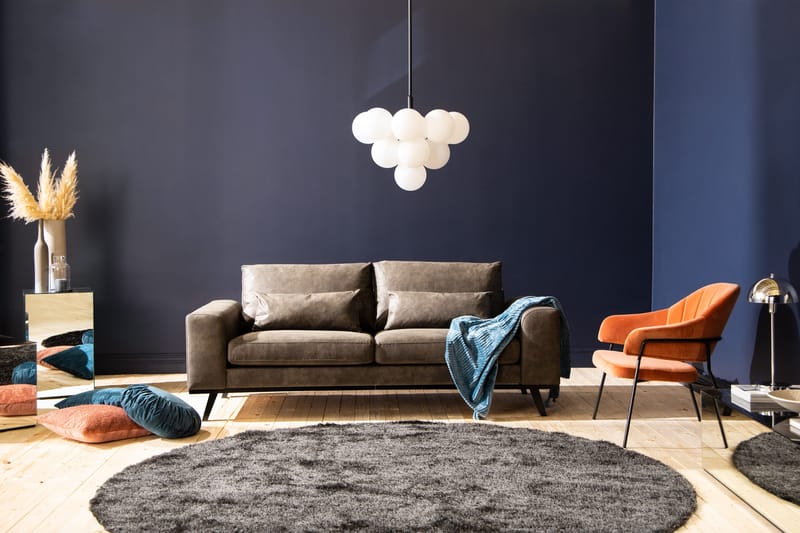 Copenhagen 2-istuttava Keinonahkasohva - Tummanharmaa - Huonekalut - Sohva - 2:n istuttava sohva