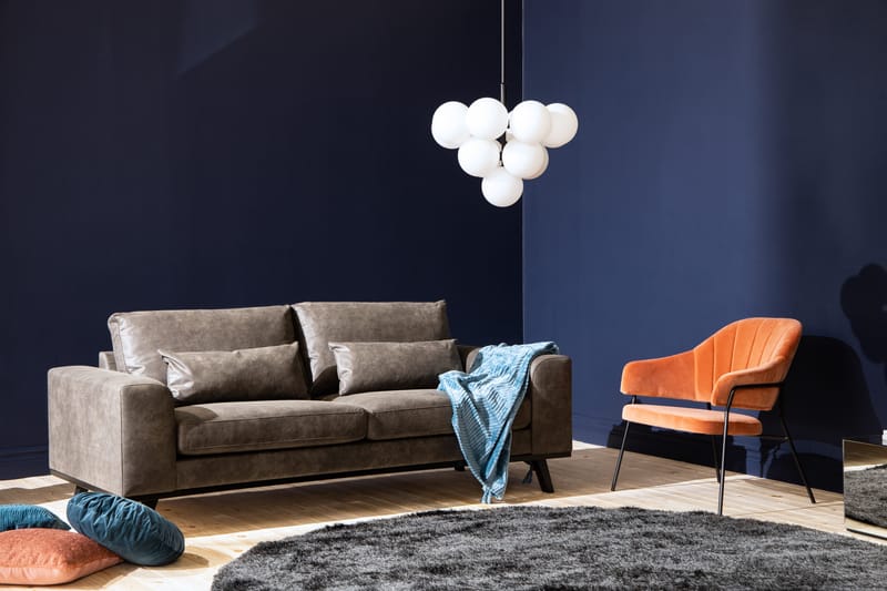 Copenhagen 2-istuttava Keinonahkasohva - Tummanharmaa - Huonekalut - Sohva - 2:n istuttava sohva