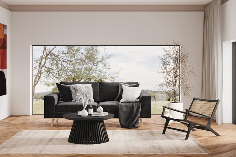 Copenhagen 2-istuttava Samettisohva - Tummanharmaa - Huonekalut - Sohva - 2:n istuttava sohva