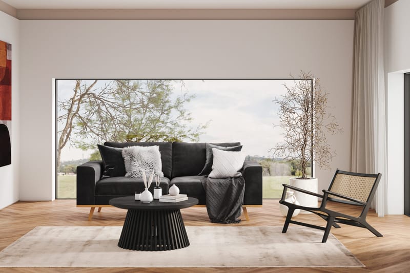 Copenhagen 2-istuttava Samettisohva - Tummanharmaa - Huonekalut - Sohva - 2:n istuttava sohva