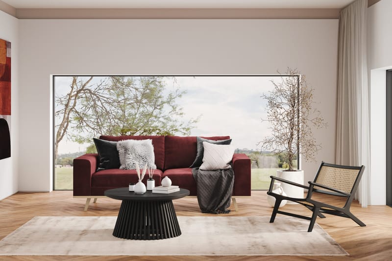 Copenhagen 2-istuttava Samettisohva - Violetti - Huonekalut - Sohva - 2:n istuttava sohva