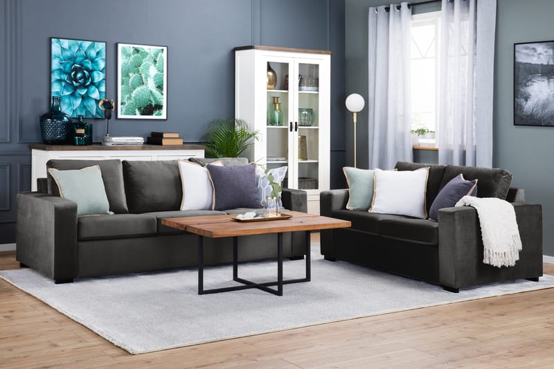 Crazy 2-istuttava Samettisohva - Tummanharmaa - Huonekalut - Sohva - 2:n istuttava sohva