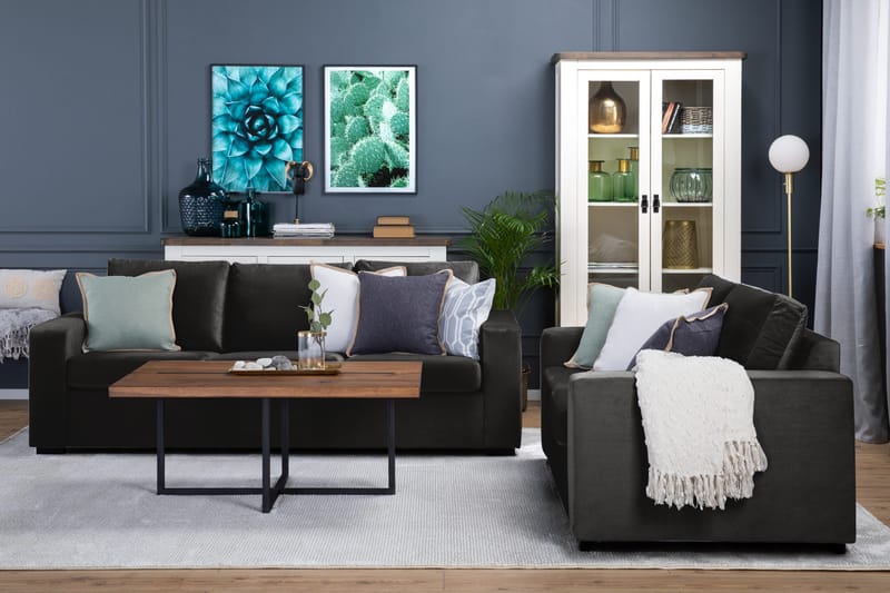 Crazy 2-istuttava Samettisohva - Tummanharmaa - Huonekalut - Sohva - 2:n istuttava sohva