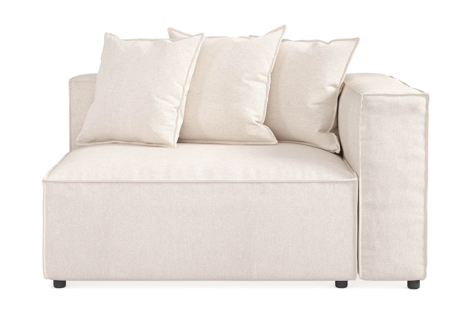 Cubo 2-istuttava Oikeanpuoleinen Moduuli Kangas 120 cm leveä - Beige - Huonekalut - Sohva - 2:n istuttava sohva