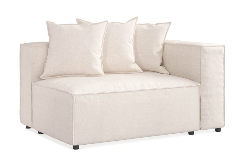 Cubo 2-istuttava Oikeanpuoleinen Moduuli Kangas 120 cm leveä - Beige - Huonekalut - Sohva - 2:n istuttava sohva