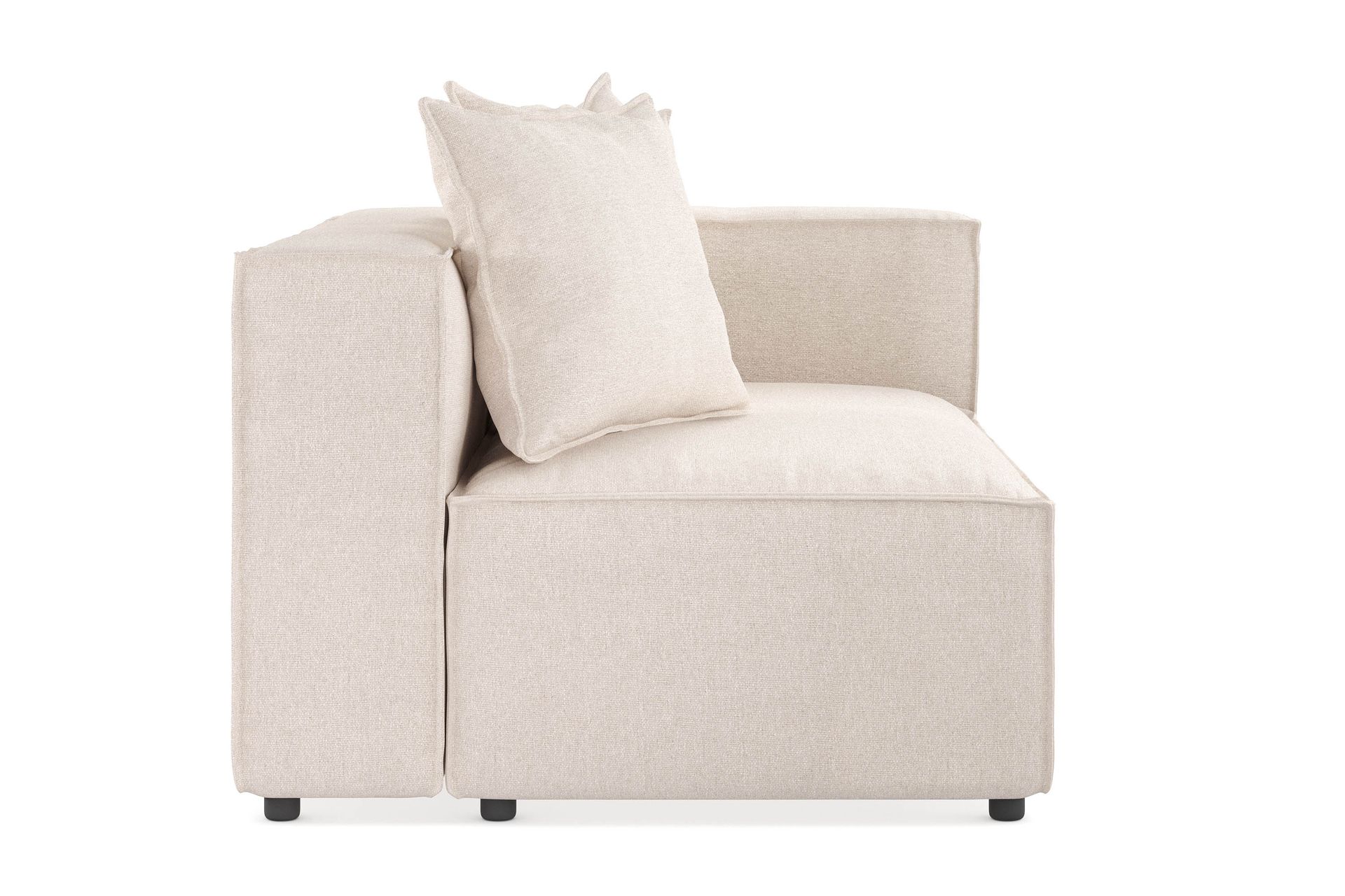 Cubo 2-istuttava Oikeanpuoleinen Moduuli Kangas 120 cm leveä - Beige - Huonekalut - Sohva - 2:n istuttava sohva