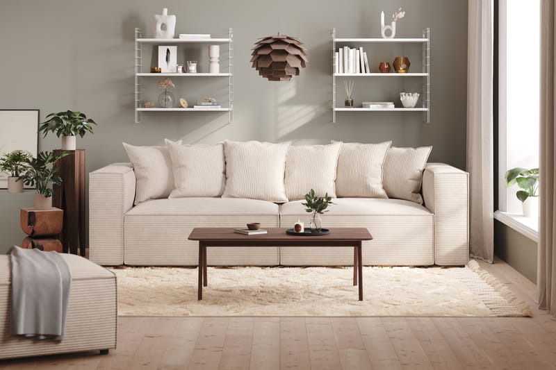 Cubo 2-istuttava Oikeanpuoleinen Moduuli Manchester 120 cm leveä - Beige - Huonekalut - Sohva - 2:n istuttava sohva
