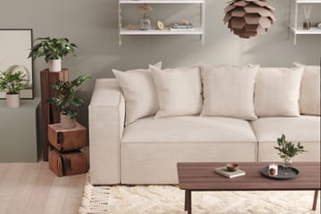 Cubo 2-istuttava Oikeanpuoleinen Moduuli Manchester 120 cm leveä - Beige - Huonekalut - Sohva - 2:n istuttava sohva