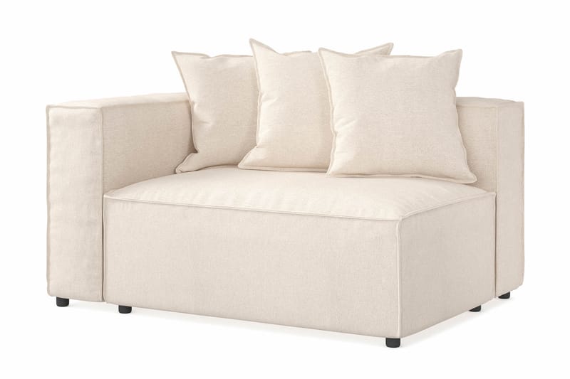 Cubo 2-istuttava Vasemmanpuoleinen Moduuli Kangas 120 cm leveä - Beige - Huonekalut - Sohva - 2:n istuttava sohva