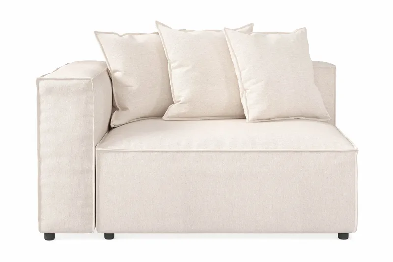 Cubo 2-istuttava Vasemmanpuoleinen Moduuli Kangas 120 cm leveä, Beige