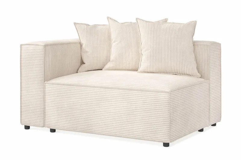 Cubo 2-istuttava Vasemmanpuoleinen Moduuli Manchester 120 cm leveä - Beige - Huonekalut - Sohva - Moduulisohva - Muut moduulisohvan moduulit
