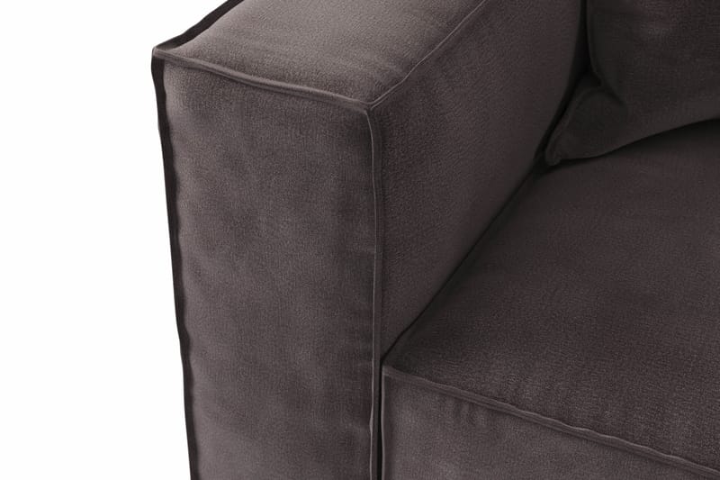 Cubo 2-istuttava Vasemmanpuoleinen moduuli Sametilla - Antrasiitti - Huonekalut - Sohva - Moduulisohva - Muut moduulisohvan moduulit