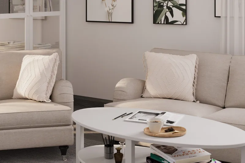 Howard Classic 2-istuttava Kangassohva - Beige - Huonekalut - Sohva - 2:n istuttava sohva