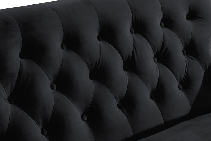 Howard Riviera 2-istuttava Samettisohva - Musta - Huonekalut - Sohva - 2:n istuttava sohva