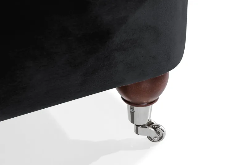 Howard Riviera 2-istuttava Samettisohva - Musta - Huonekalut - Sohva - 2:n istuttava sohva