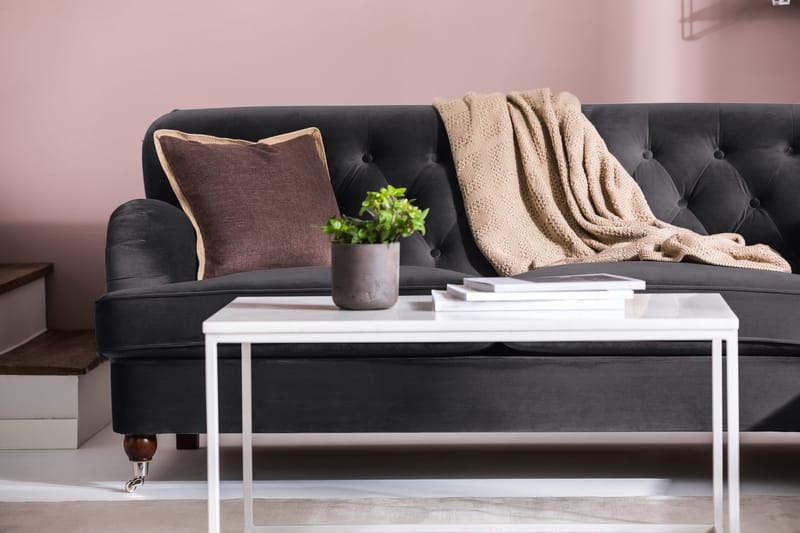 Howard Riviera 2-istuttava Samettisohva - Tummanharmaa - Huonekalut - Sohva - 2:n istuttava sohva