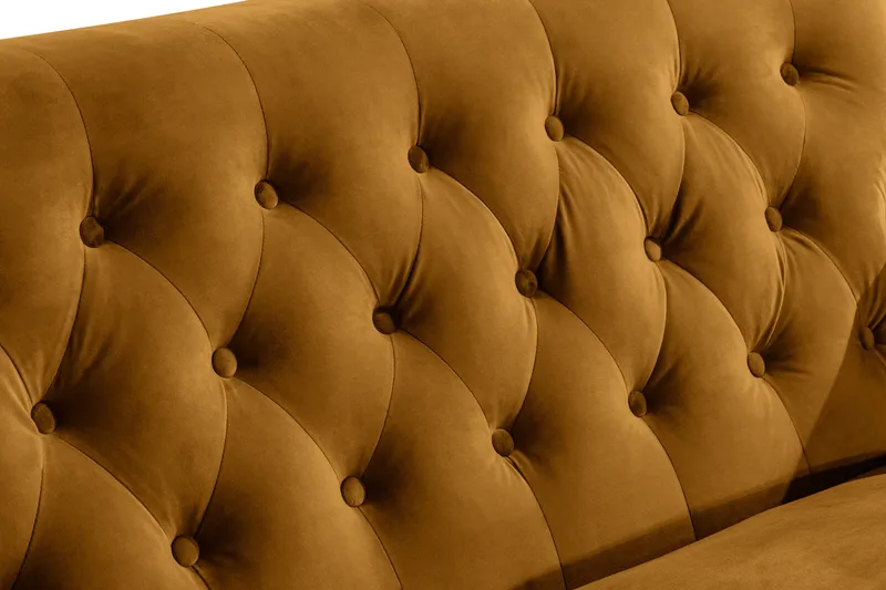 Howard Riviera 2-istuttava Samettisohva - Tummankeltainen - Huonekalut - Sohva - 2:n istuttava sohva